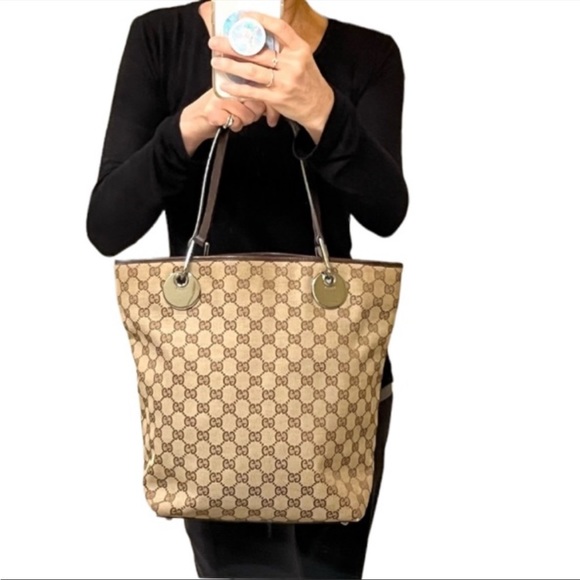 EXCELLENT CONDITION! Authentic Gucci Abbey Eclipse Shoulder Bag Handbag Purse - Picture 14 of 14